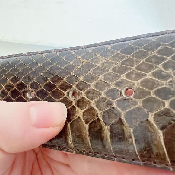 Vintage Harve Benard Snakeskin Chunky Belt Snake Belt y2k Women\'s Size 6 main image 4